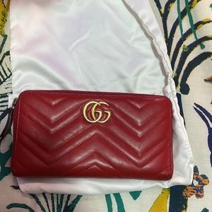 Gucci Marmont Wallet XL Red